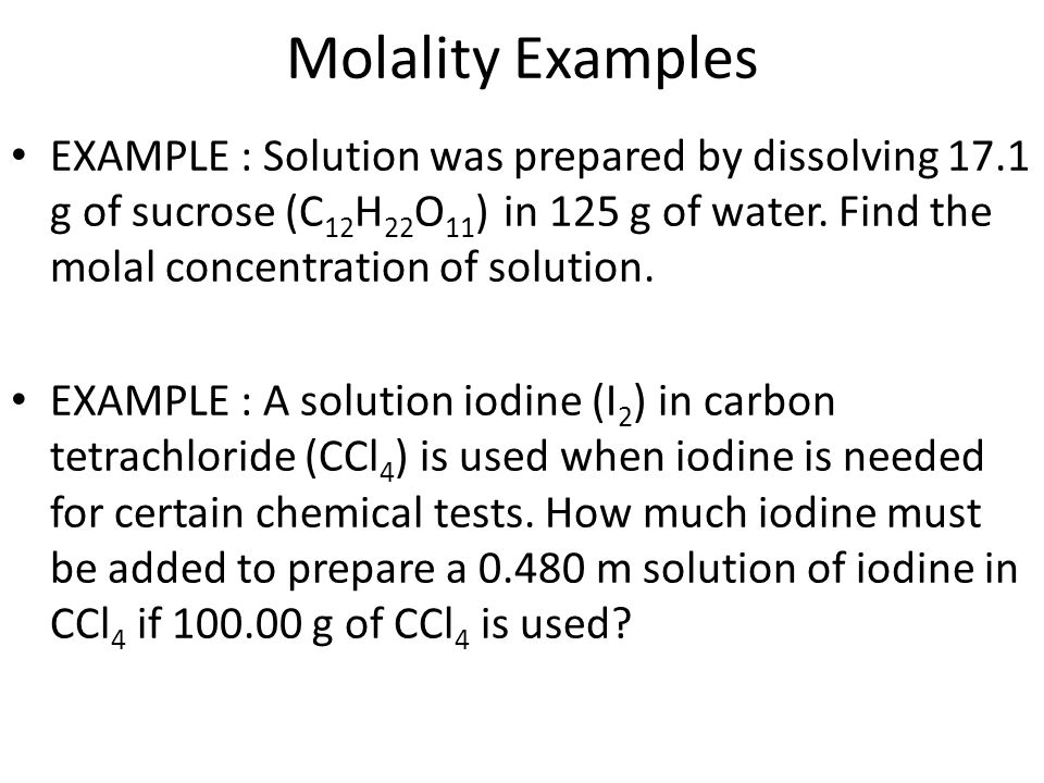 Solutions Parts of a Solution Molarity, Molality, Mole Fraction, Dilution.  - ppt download