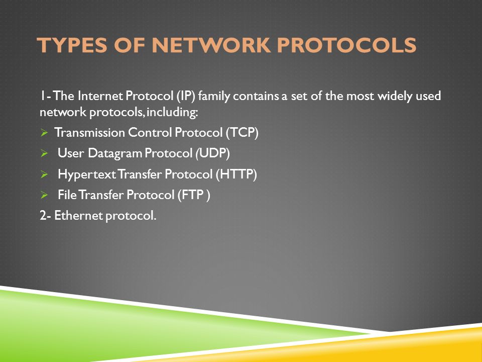 BASIC NETWORK PROTOCOLS AND THEIR FUNCTIONS Created by: Ghadeer H ...