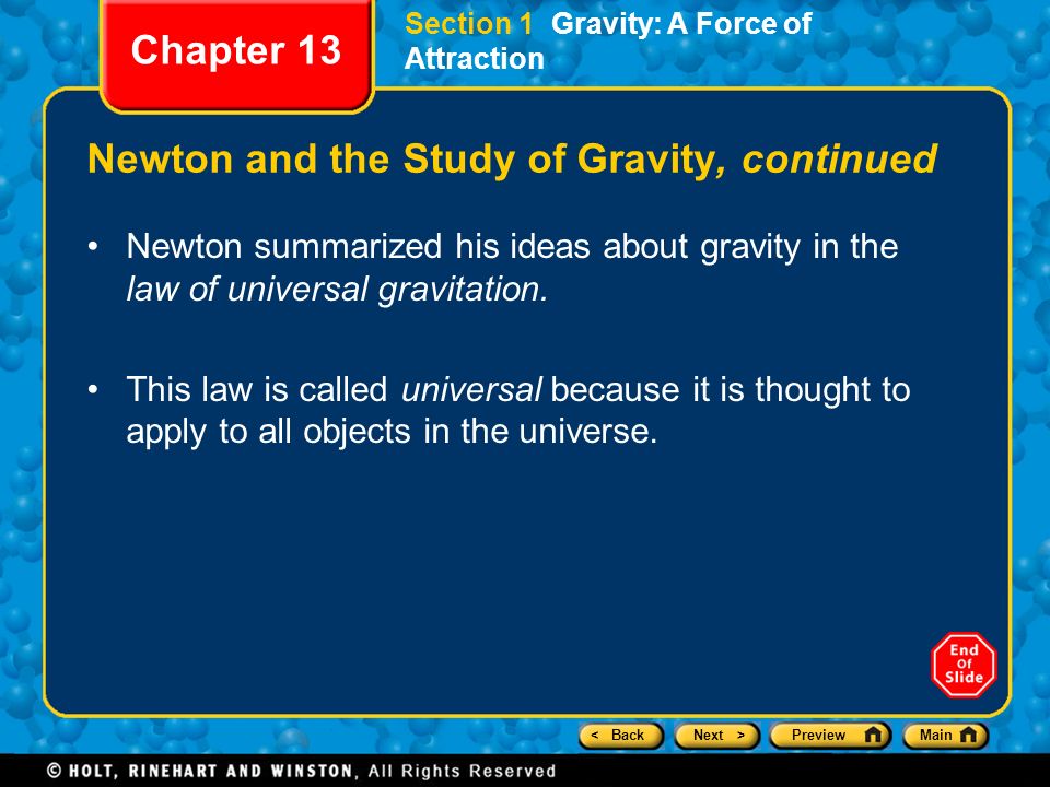 why is gravity called a universal force