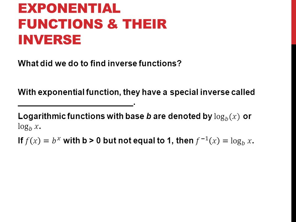 Pre Ap Pre Calculus Chapter 3 Section 3 Logarithmic Functions And