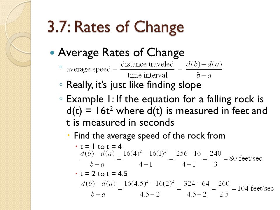 Of of speed formula rate change 3 Ways