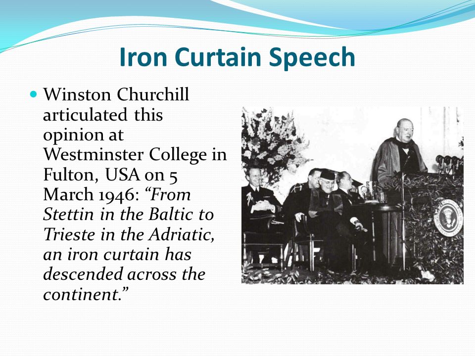 winston churchill iron curtain speech meaning