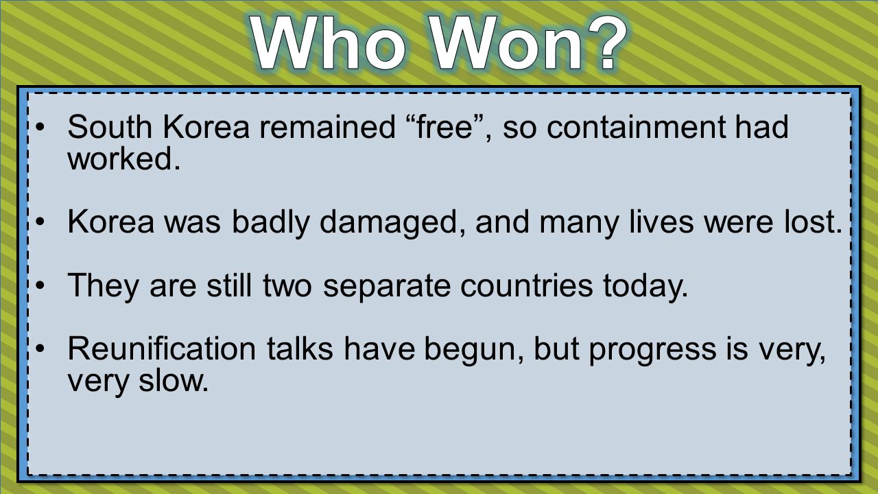South Korea remained free , so containment had worked.