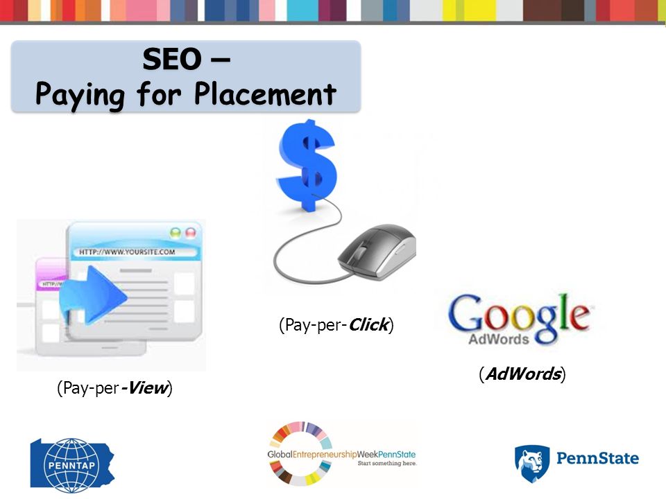 SEO – Paying for Placement SEO – Paying for Placement (Pay-per-View) (Pay-per-Click) (AdWords)