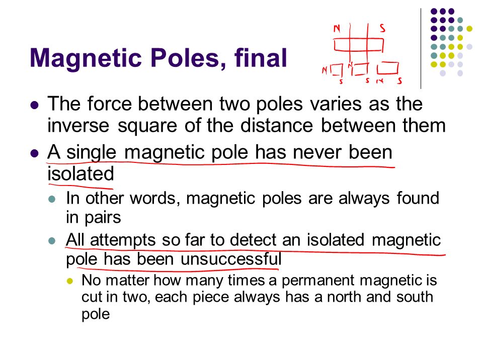 Chapter 28 Lecture 26 Magnetic Fields: I. Magnetic Poles Every magnet,  regardless of its shape, has two poles Called north and south poles Poles  exert. - ppt download