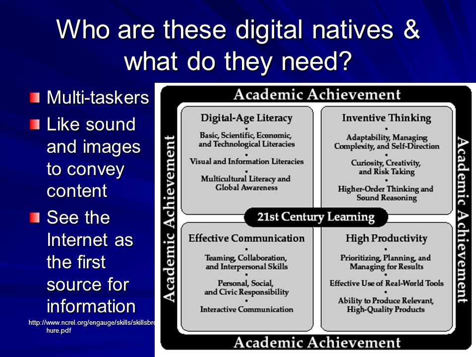 Who are these digital natives & what do they need.
