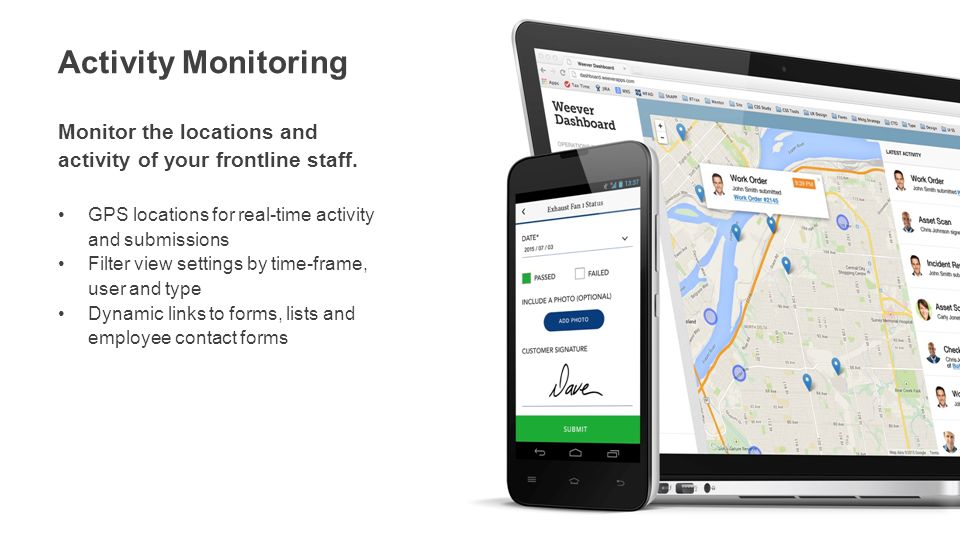 Activity Monitoring Monitor the locations and activity of your frontline staff.