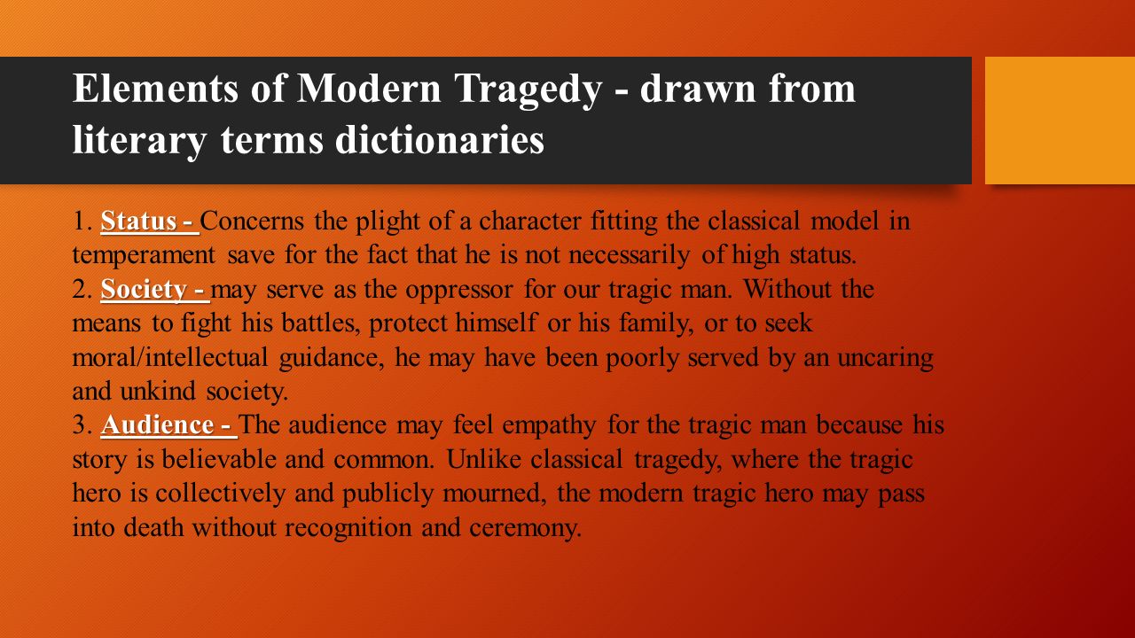modern tragedy definition