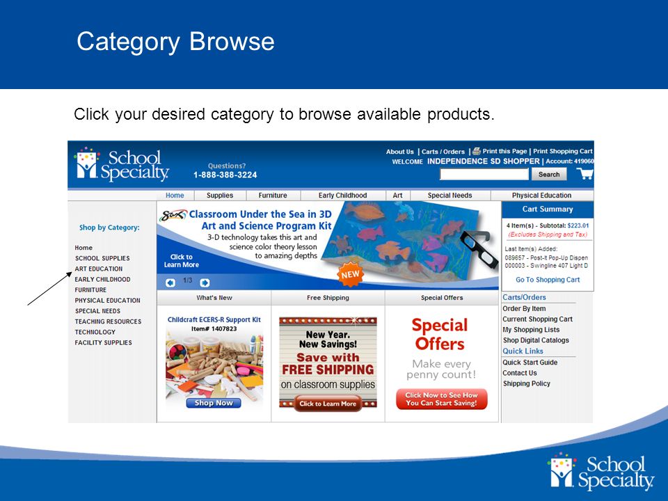 Category Browse Click your desired category to browse available products.