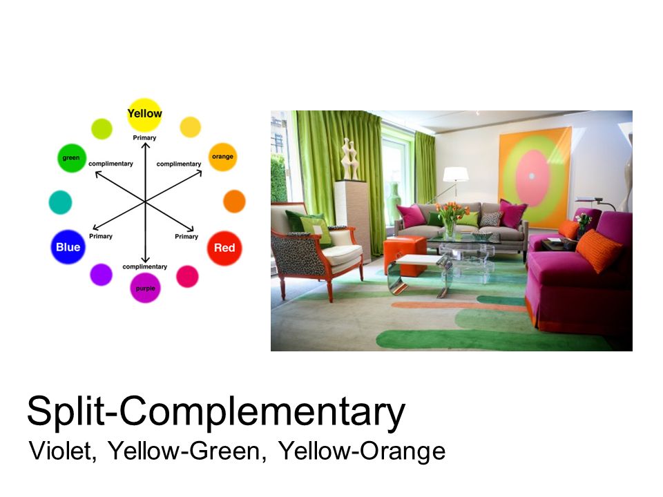 Split-Complementary Violet, Yellow-Green, Yellow-Orange