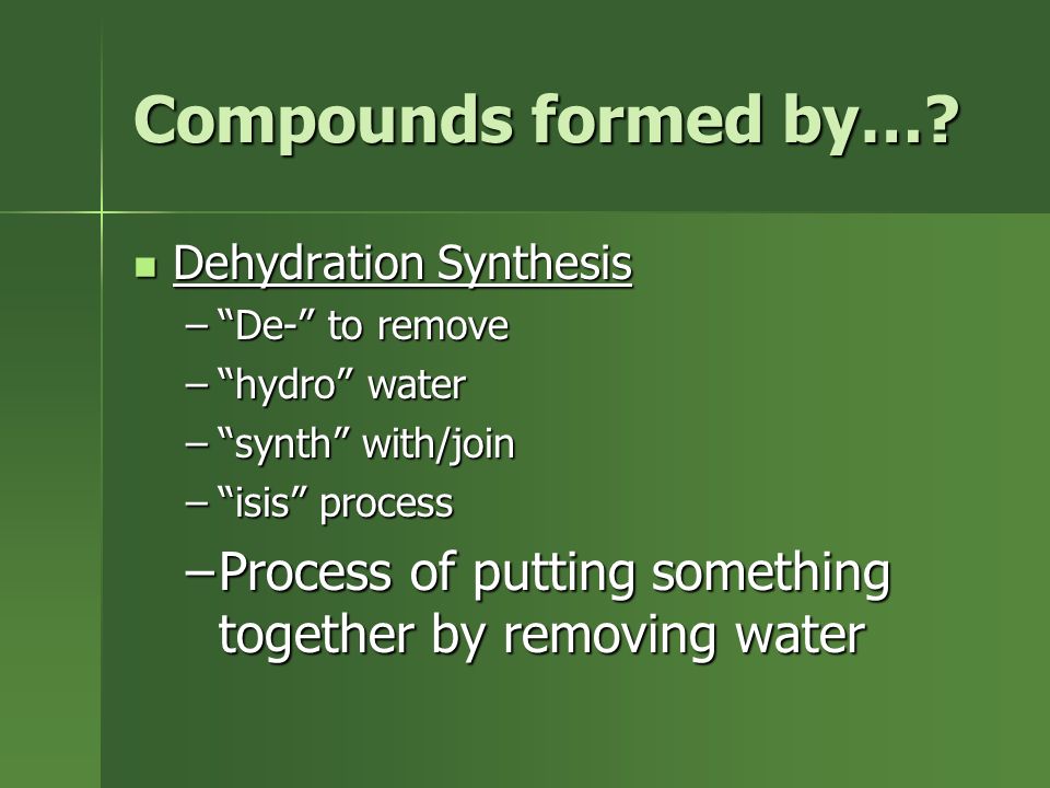 Compounds formed by….