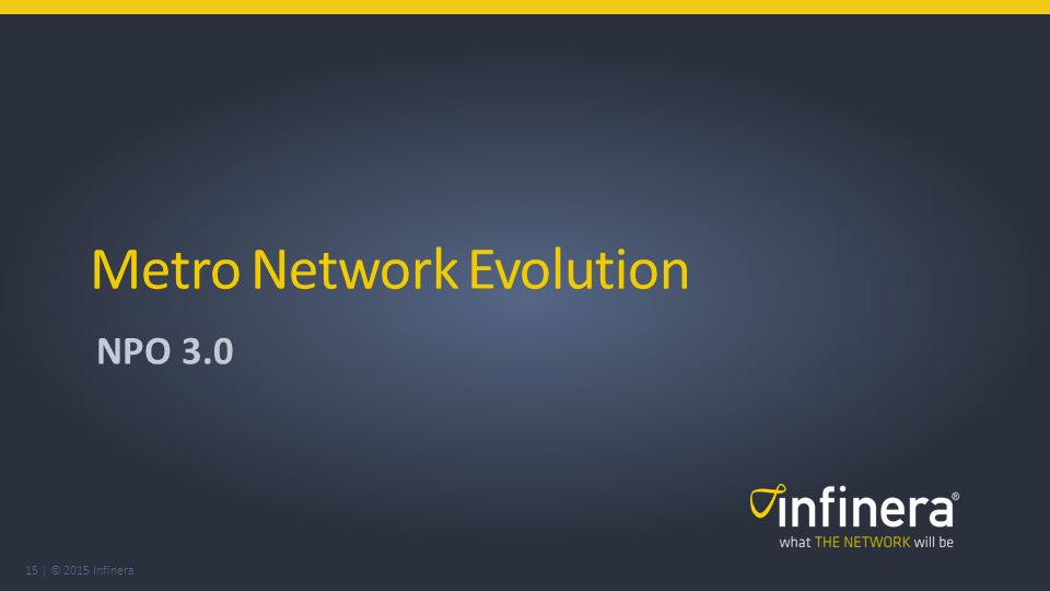 15 | © 2015 Infinera Metro Network Evolution NPO 3.0