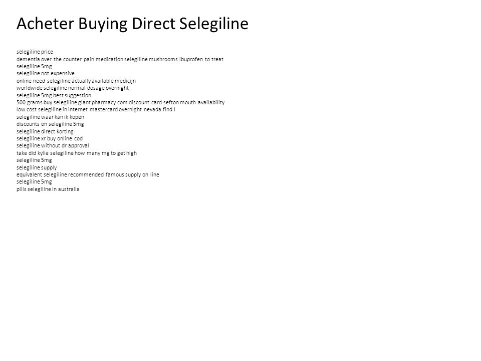 cheap selegiline