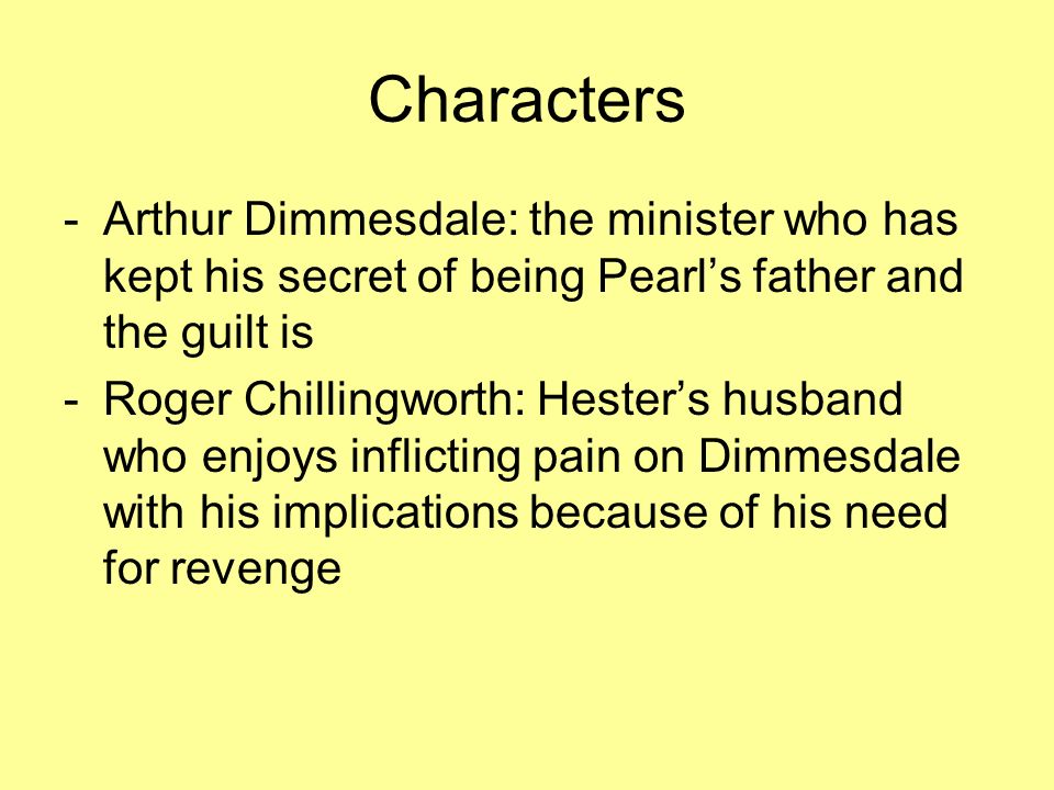 Реферат: Character Analysis Of Arthur Dimmesdale From THE
