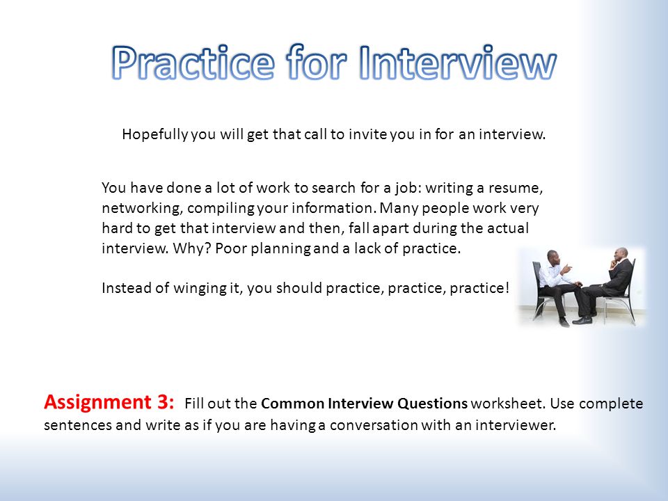 Hopefully you will get that call to invite you in for an interview.