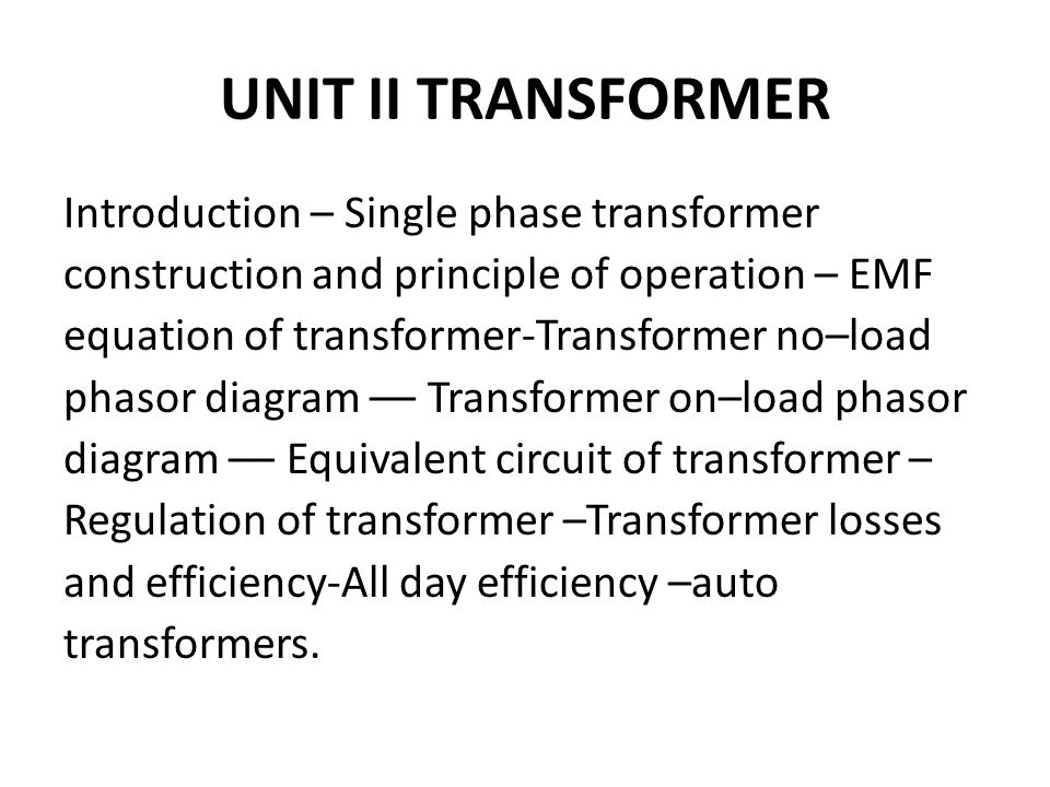  Single Phase Transformer Construction And Working Principle - Lessons -  Blendspace