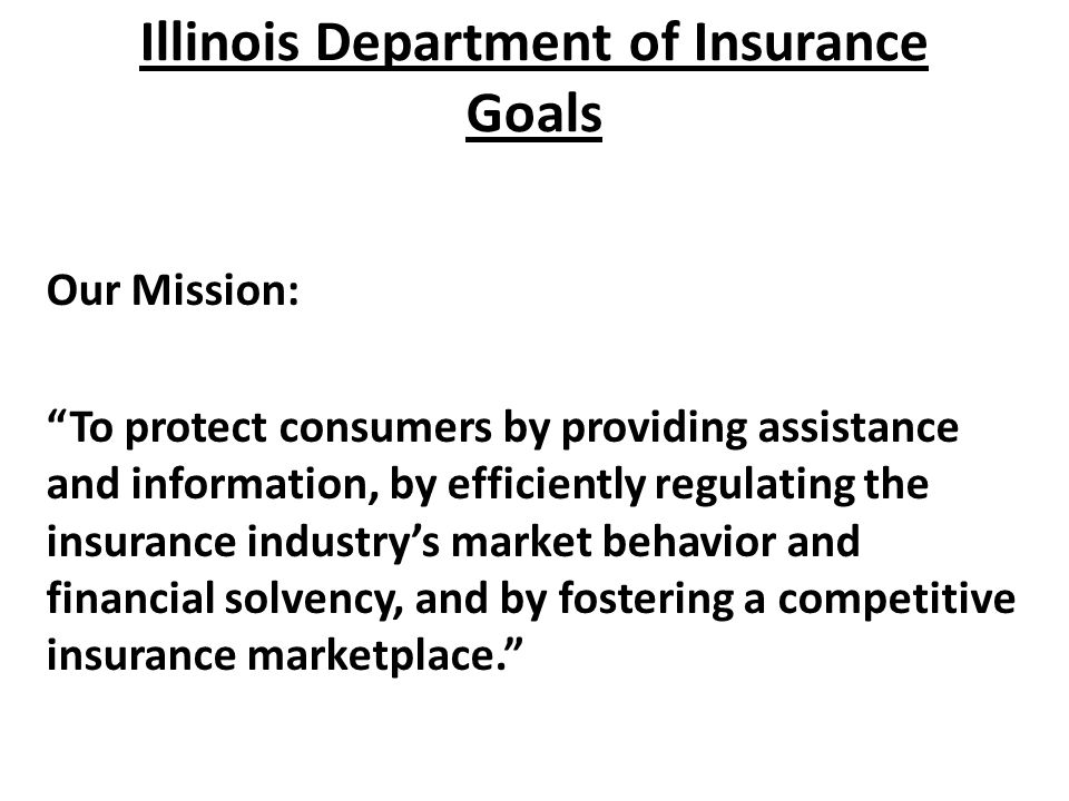 Illinois Department Of Insurance By Jim Norris Outreach Officer Overview Of The Il Dept Of Insurance Presented To The Arc Of Illinois Health Seminar Ppt Download