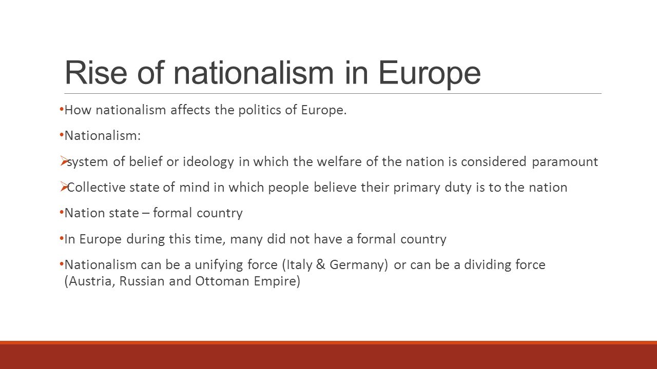 SOLUTION: The rise of nationalism in europe - Studypool