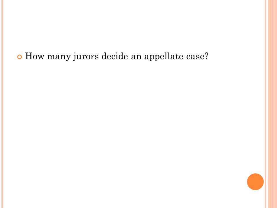 How many jurors decide an appellate case