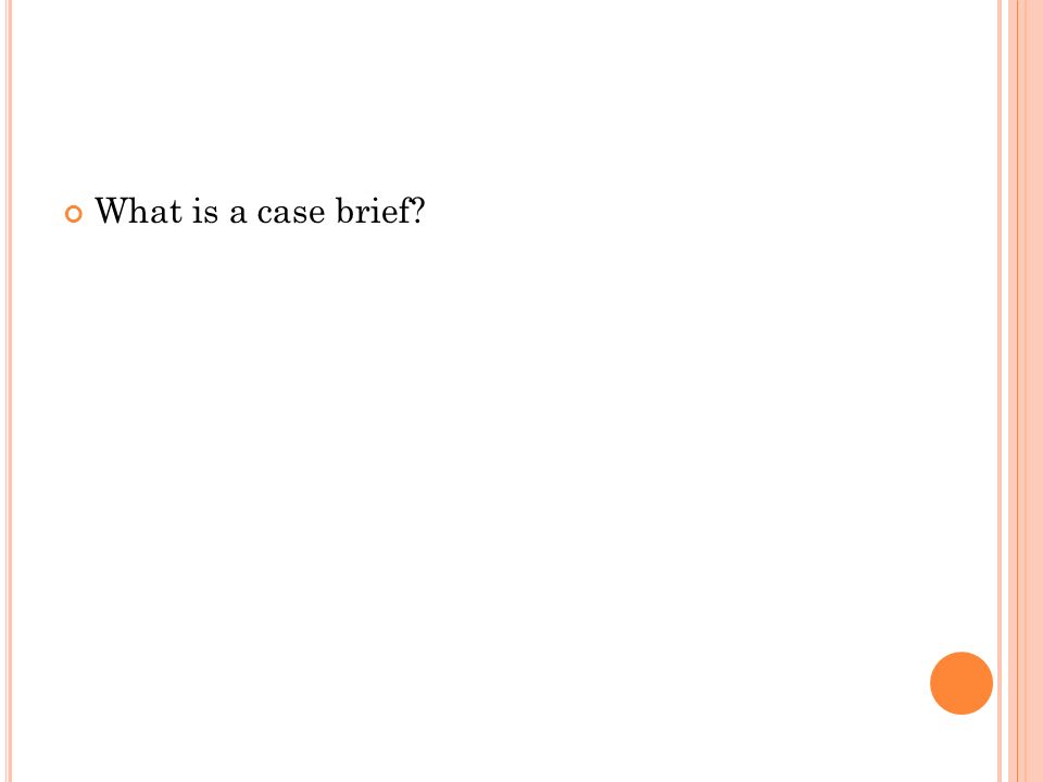 What is a case brief