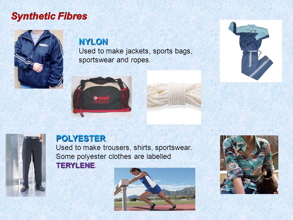 uses of synthetic fibres