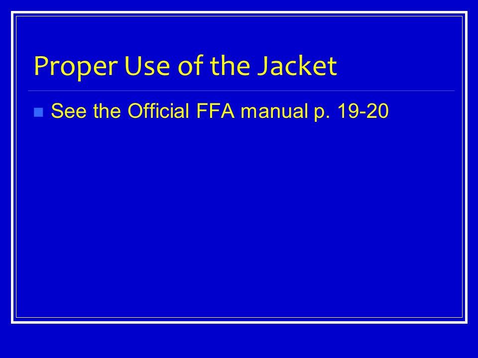 Official FFA Manual - National FFA Organization