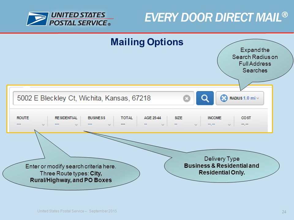 Every Door Direct Mail United States Postal Service September