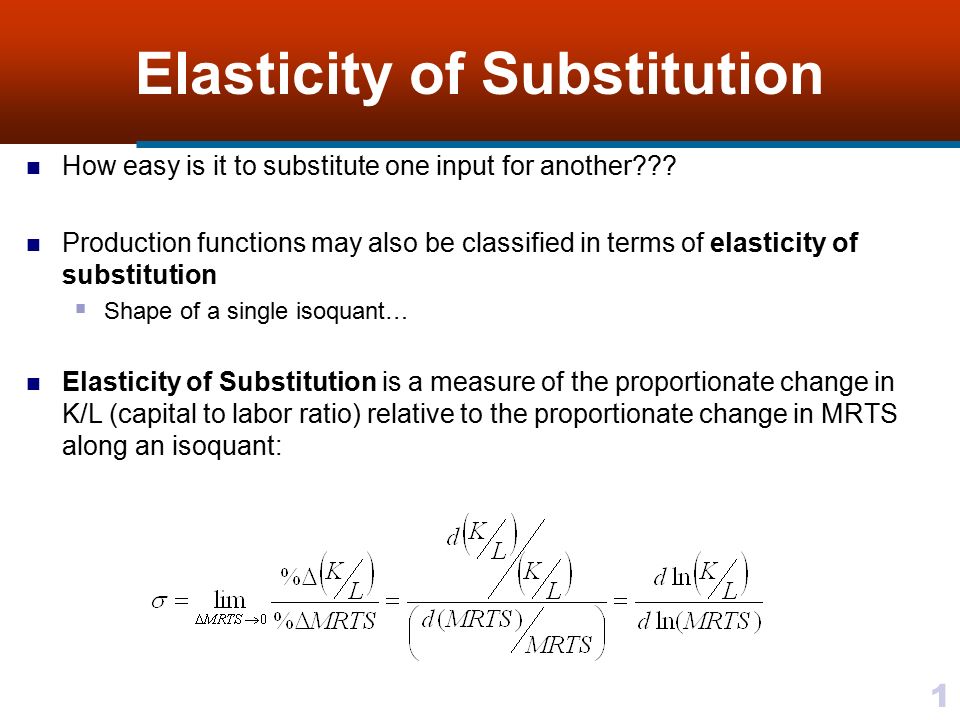 elasticity of technical substitution