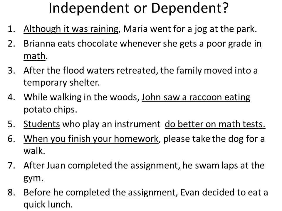 Independent and dependent clauses worksheet 5th grade