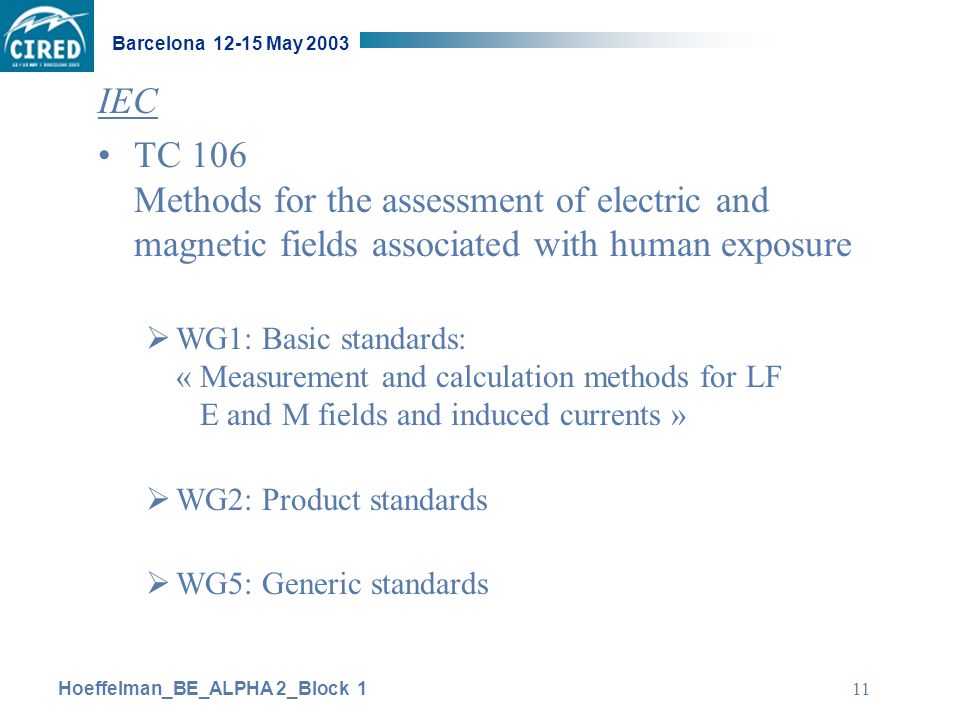 Hoeffelman Be Alpha 2 Block 1 Barcelona May Emi Emf Update Recent Achievement And Work Going On In Relevant Wg S Jean Hoeffelman Elia Belgium Ppt Download