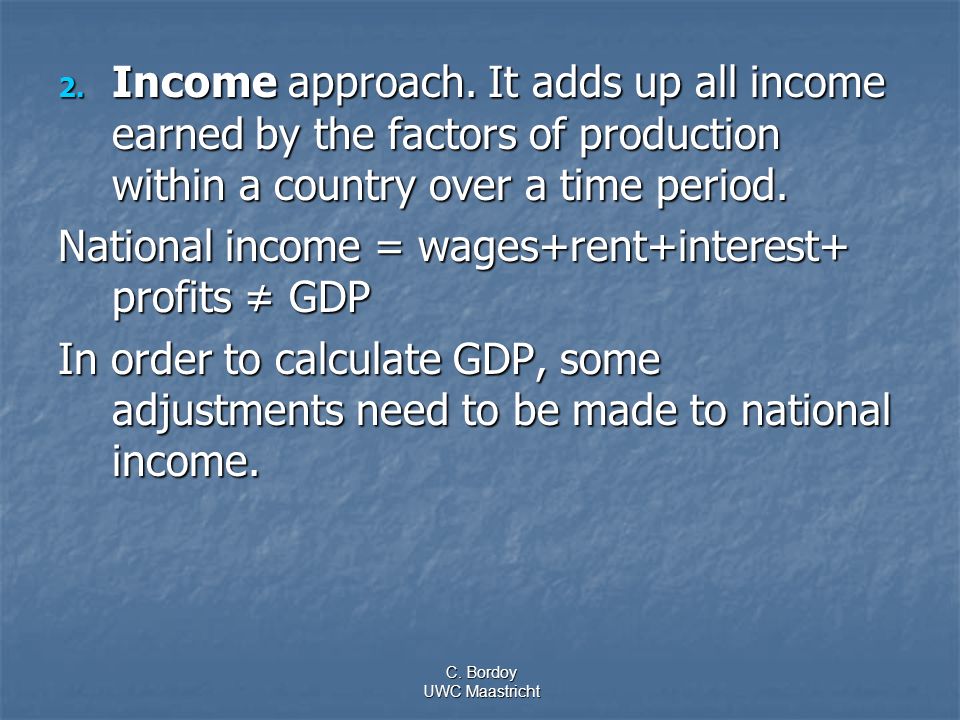 C. Bordoy UWC Maastricht National Income Accounting (NIA) Tragakes 2011 ...