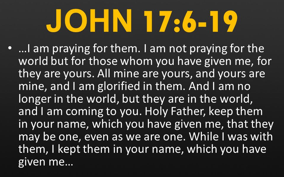 The Hour Has Come (17:1-5). JOHN 17:1-5 When Jesus had spoken ...