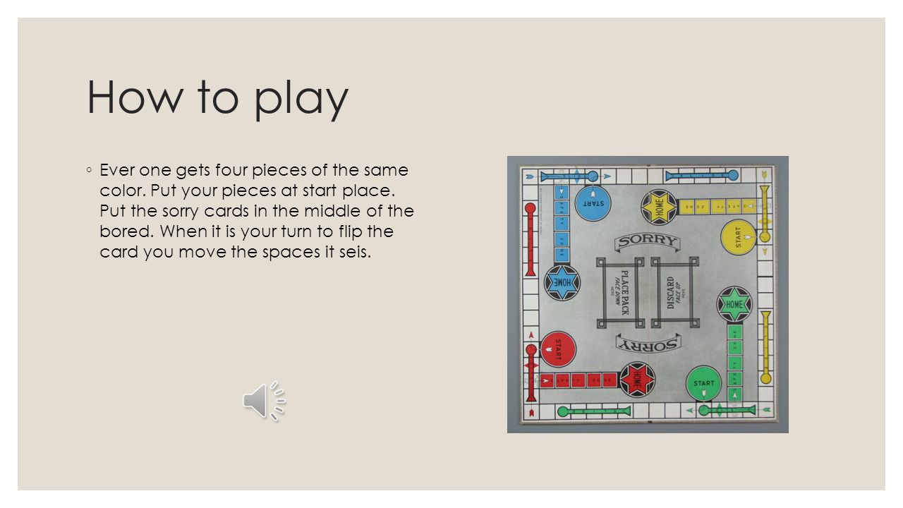 How To Play Sorry By Pilar Sorry Is A Game That Four People Can Play Ppt Download