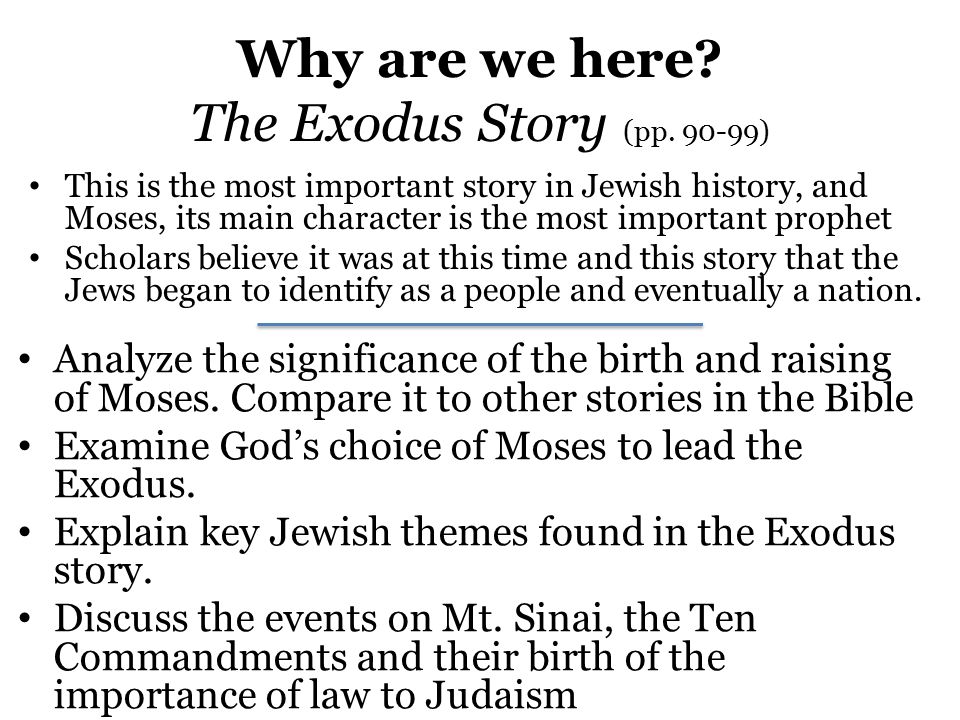 exodus and its importance