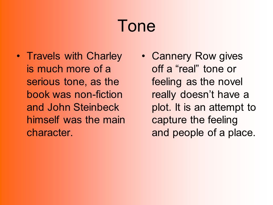 Travels With Charley and Cannery Row Both Written by John