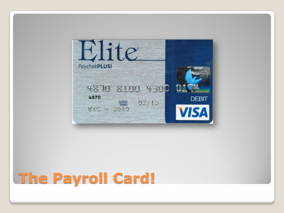 plus pay elite visa card pay check