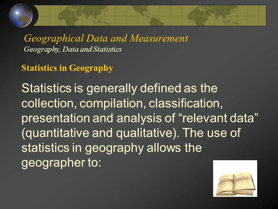 Data Measurement Data Geography, and Geographical ... and Measurement Data ... Geographical and and Data Geography,