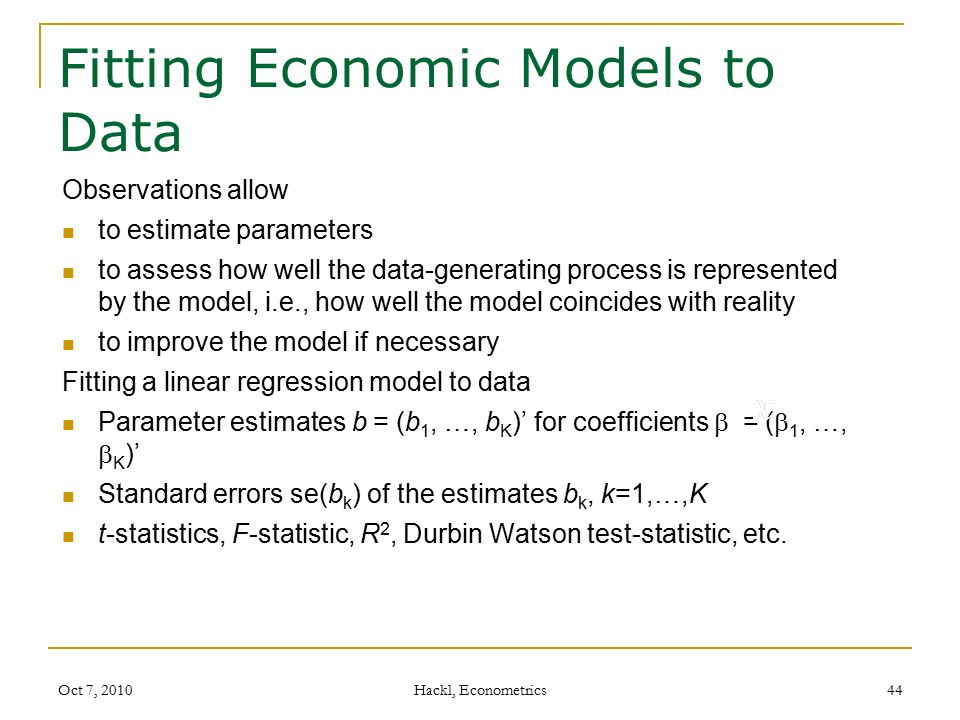 Econometrics - Lecture 1 Introduction to Linear Regression. - ppt download