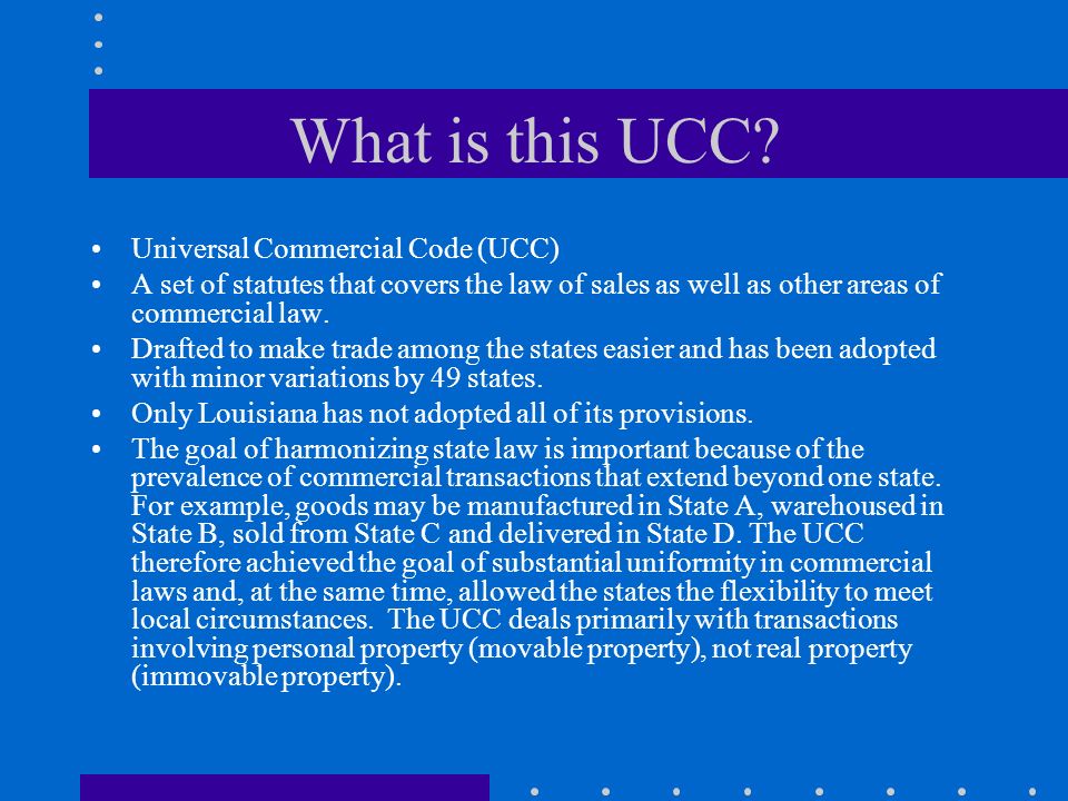 universal commercial code