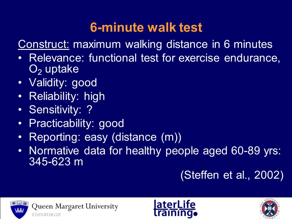 6 Minute Walk Test Construct Maximum Walking Distance In 6 Minutes Relevance Functional 6 Minute Walk Test Construct Maximum Walking Distance In 6 Minutes Relevance Functional