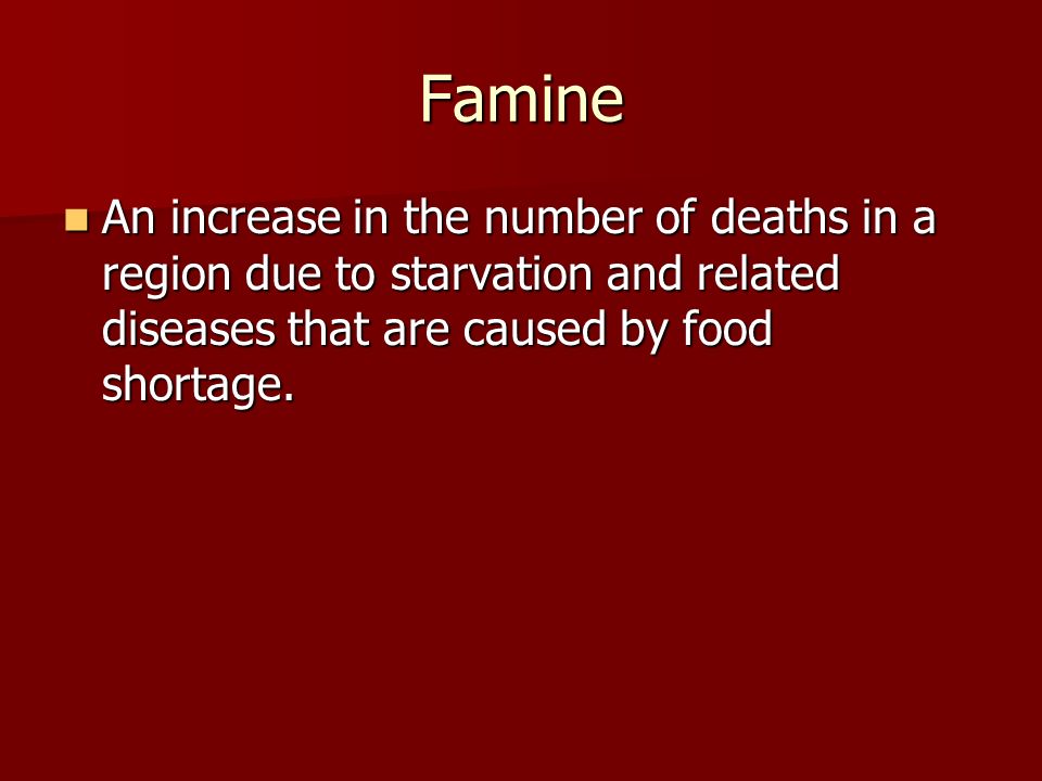 Meaning famine