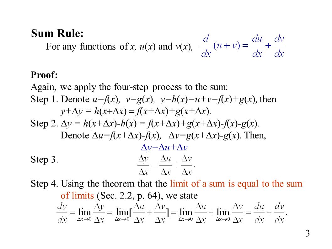 2 5 Derivatives Of Polynomials 1 The Four Step Process Has Been Introduced To Found Derivatives In The Present And The Next Lecture Using This Process Ppt Download