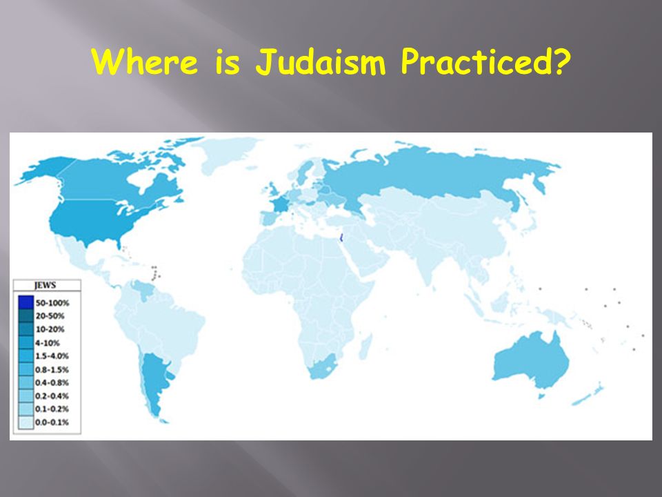 map of countries that practice judaism