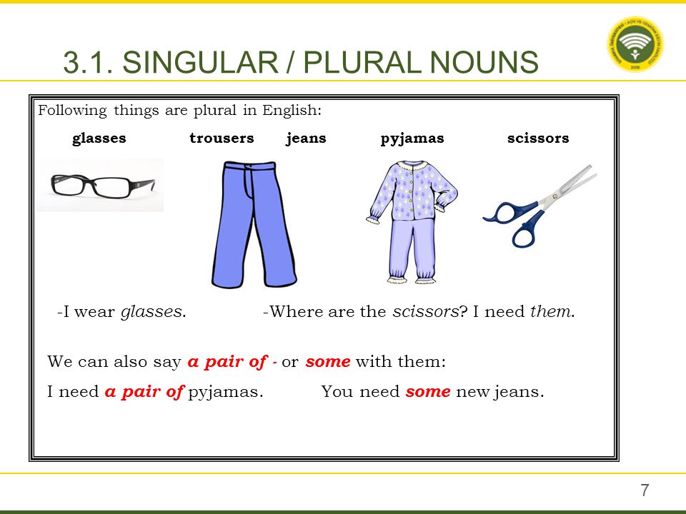 American English at State  Today well begin sharing graphics about  irregular plurals First up are these nouns which are always used in the  plural because there is no singular form There