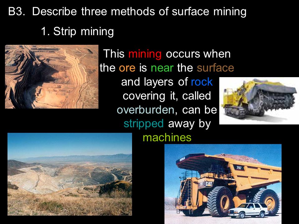 describe strip mining Genaeral butt naked