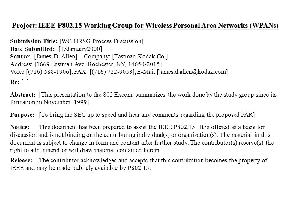 doc.:IEEE /081r0March 2000 Submission James D.