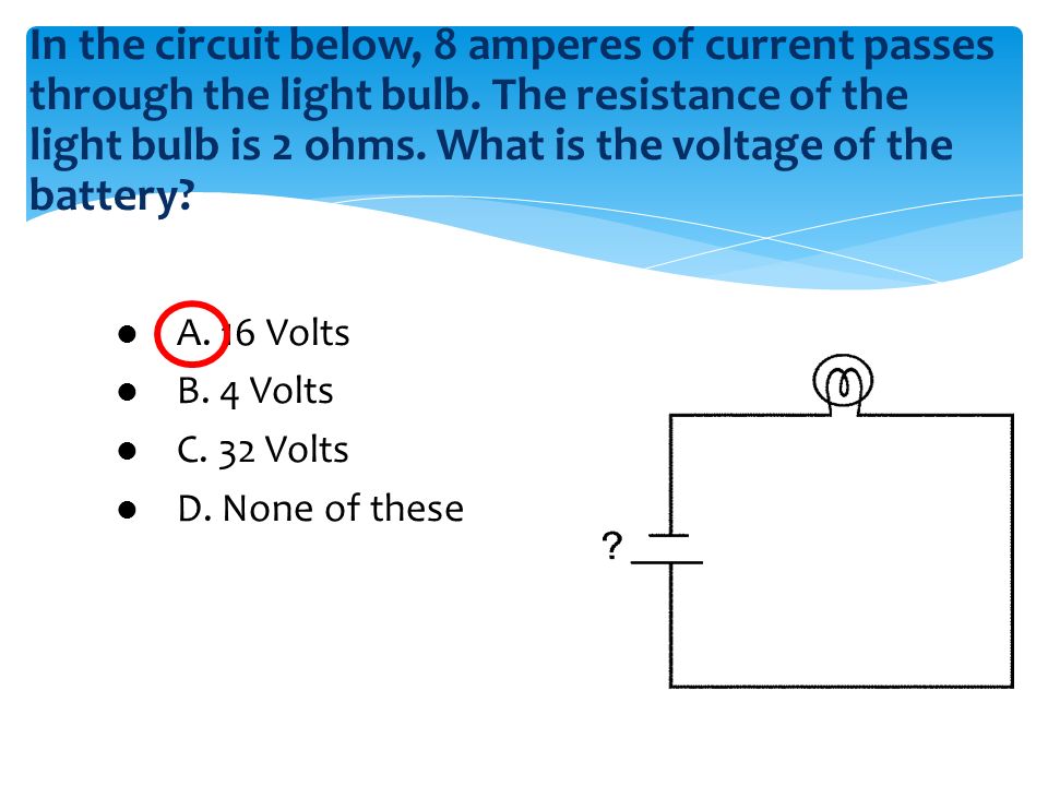 Unit pass. Base Units of Voltage. A1 0.5 Ampere. How to increase the current circuit Ampere. Unit of Resistance is.