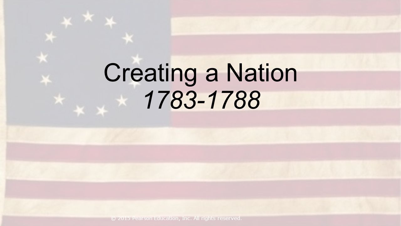 Creating a Nation © 2015 Pearson Education, Inc. All rights reserved.