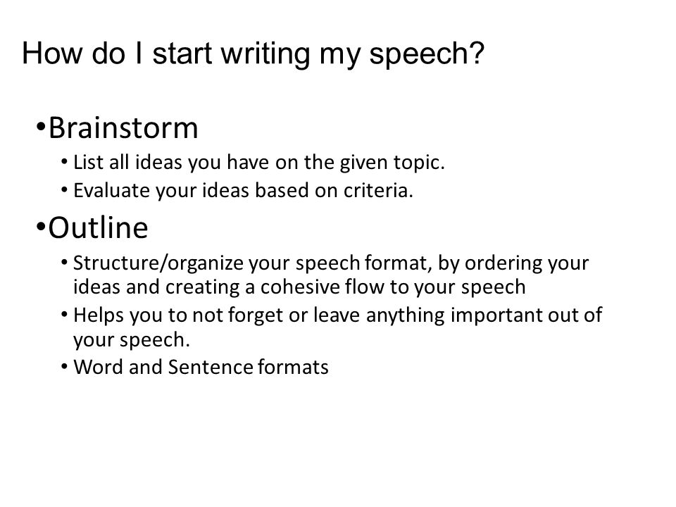 how to introduce a speech topic