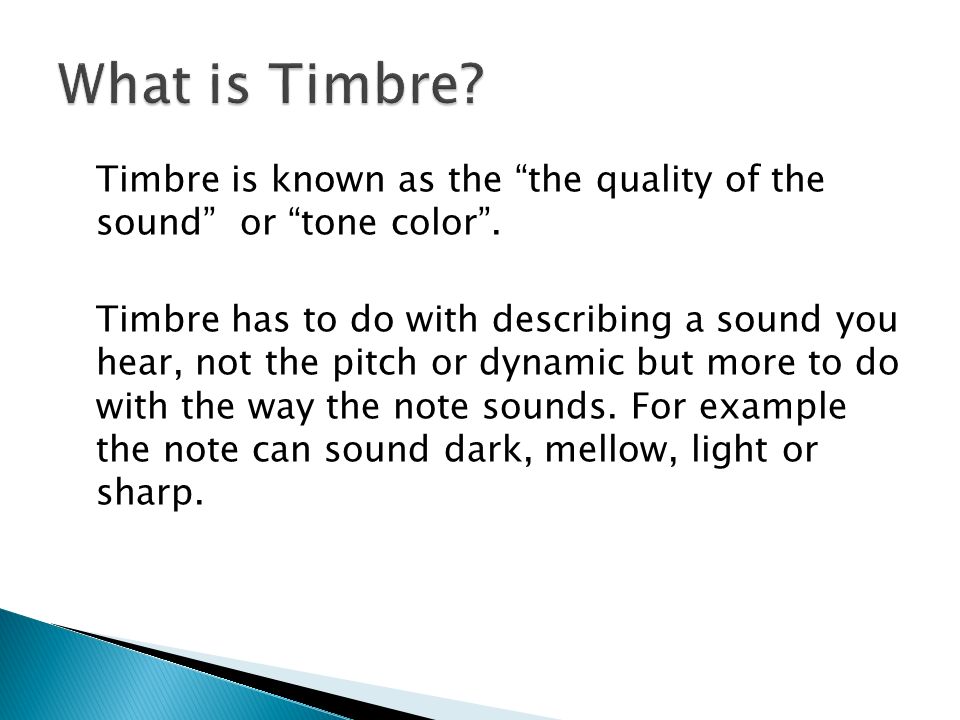 What is Tone Color? (Timbre) 